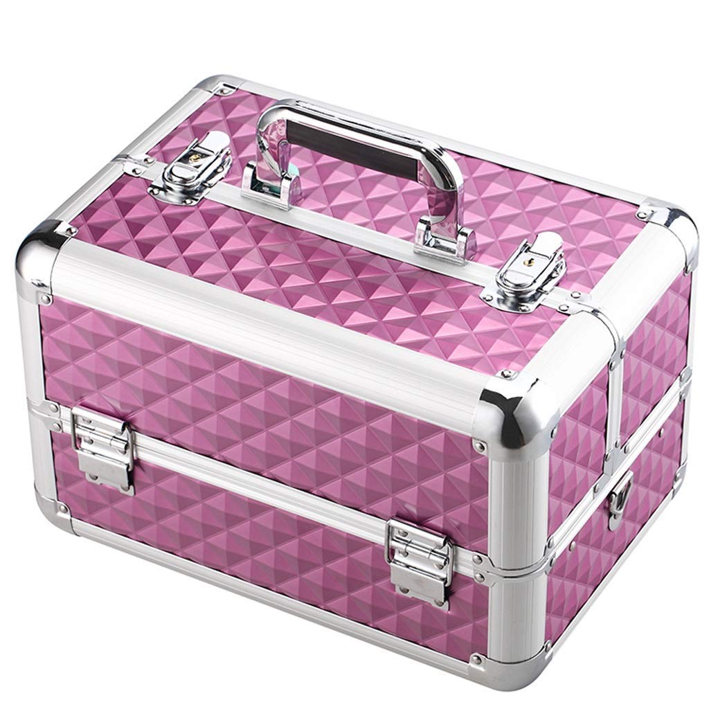 Portable First Aid Kit - Compact, Hygienic & Lockable First Aid Box with Handle for Emergencies, Travel, Camping, Hiking & Home Use (Purple)