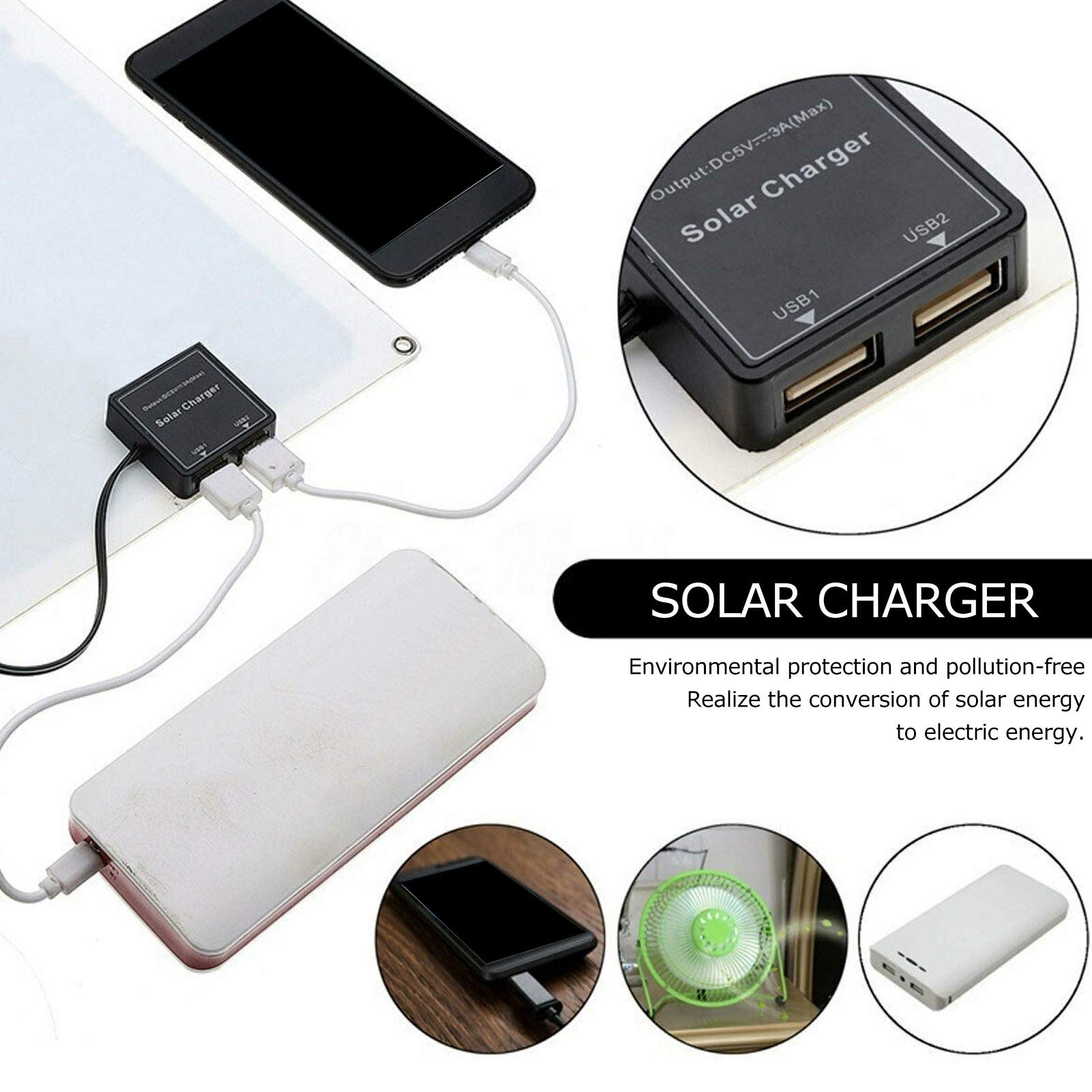 30W Foldable Solar Panel Charger with USB Port | Portable Solar Battery Charger for Outdoor Camping, Hiking, Travel | Solar Power Charger for Car, RV, Boat & Emergency Power Supply | Ideal for Camping Gear, Road Trips & Off-Grid Adventures