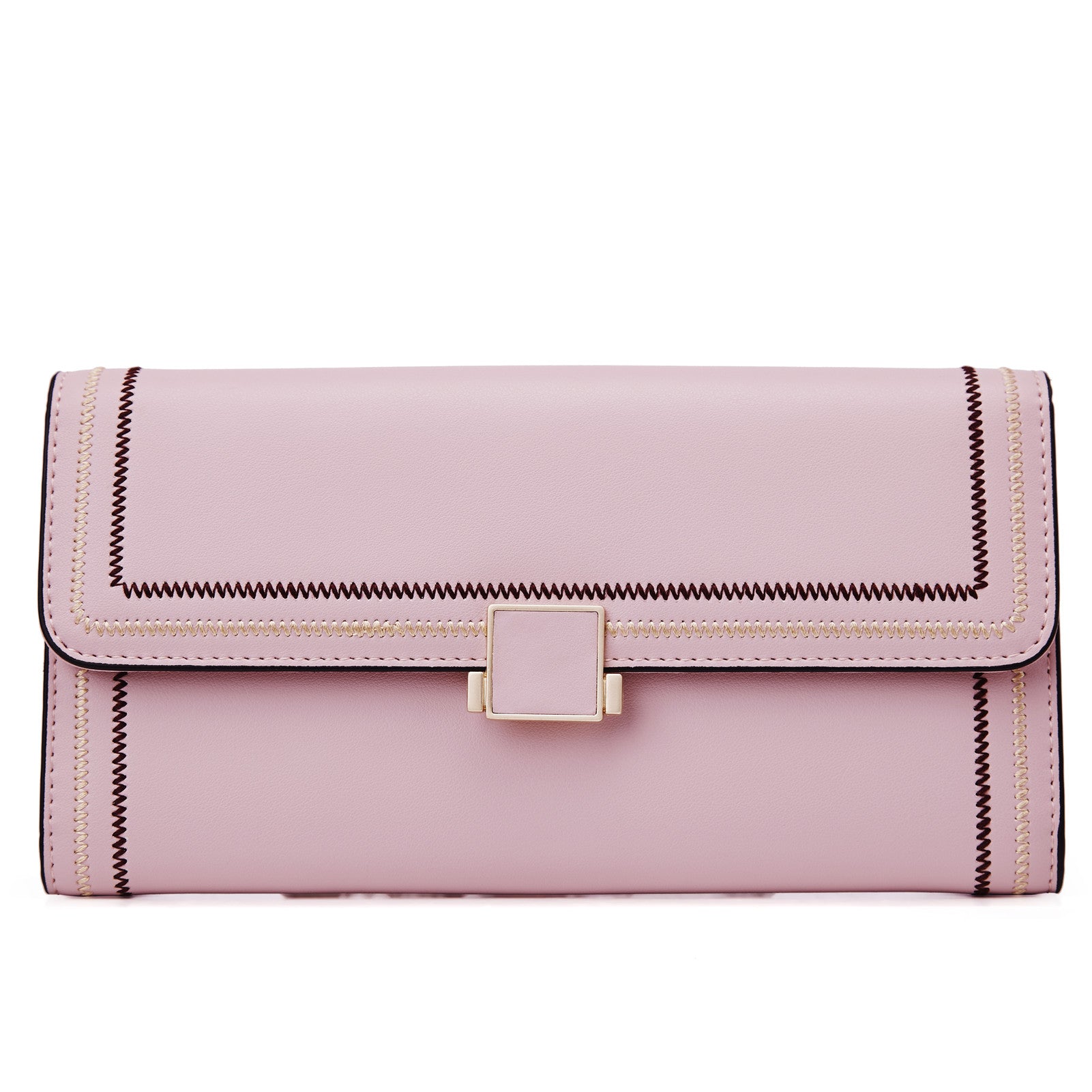 BOSTANTEN Women's Wallet with Buckle - Large Capacity RFID Blocking Credit Card Holder & Cash Clutch Purse for Everyday Use, Travel, and Business