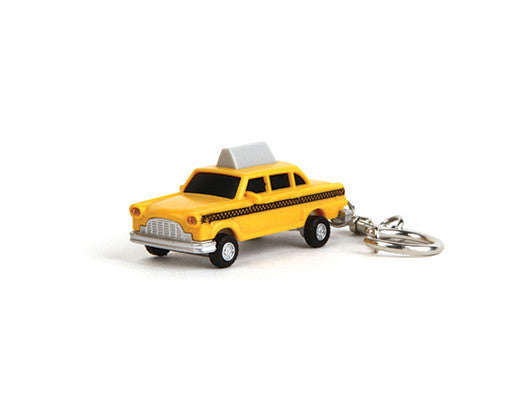 Kikkerland Taxi LED Keychain Light - Bright Mini Keyring Flashlight for Keys, Bags & Night Safety - Perfect for Travel, Camping & Emergency Use
