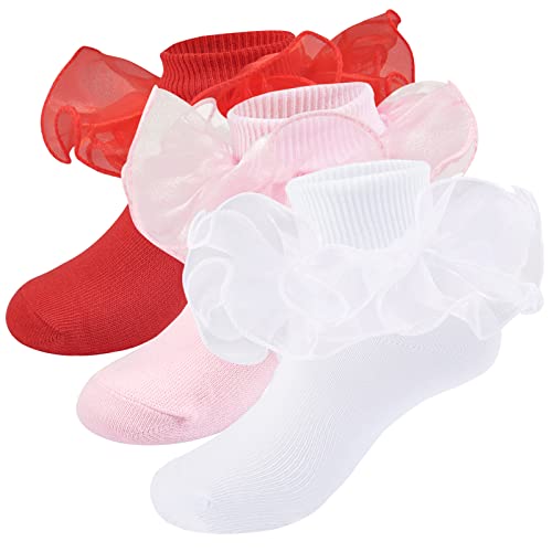 White+pink+red, 3 Pack