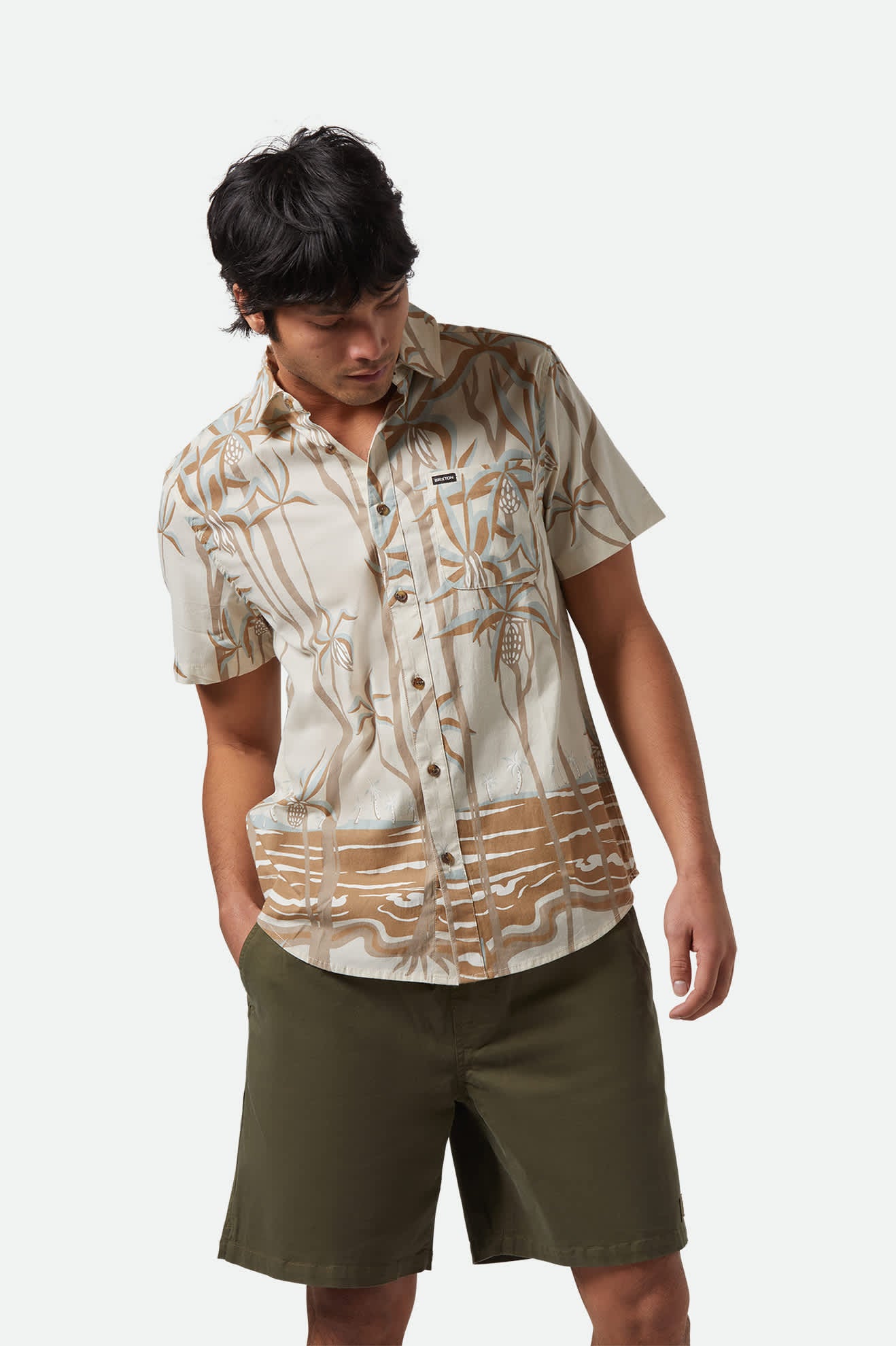 Charter Print Short Sleeve Shirt - Whitecap Scenic Trip Design | Casual Summer Wear for Men | Perfect for Beach Outings, Vacation Travel & Outdoor Adventures