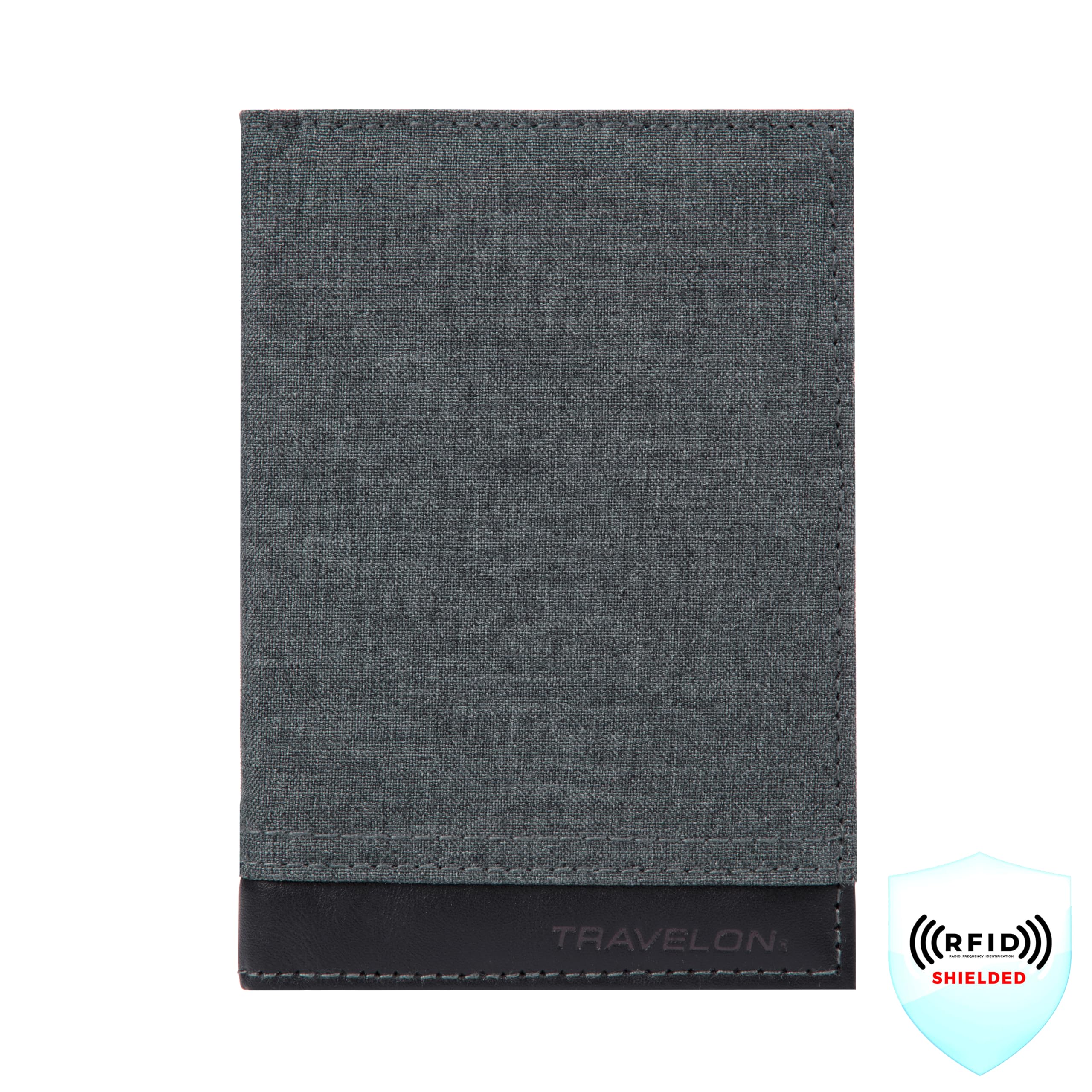 Travelon RFID Blocking Passport Holder - Secure Travel Wallet for Women & Men, Anti-Theft Document Organizer with Zipper Closure (Gray) | Perfect for International Trips, Business Travel & Vacation Essentials
