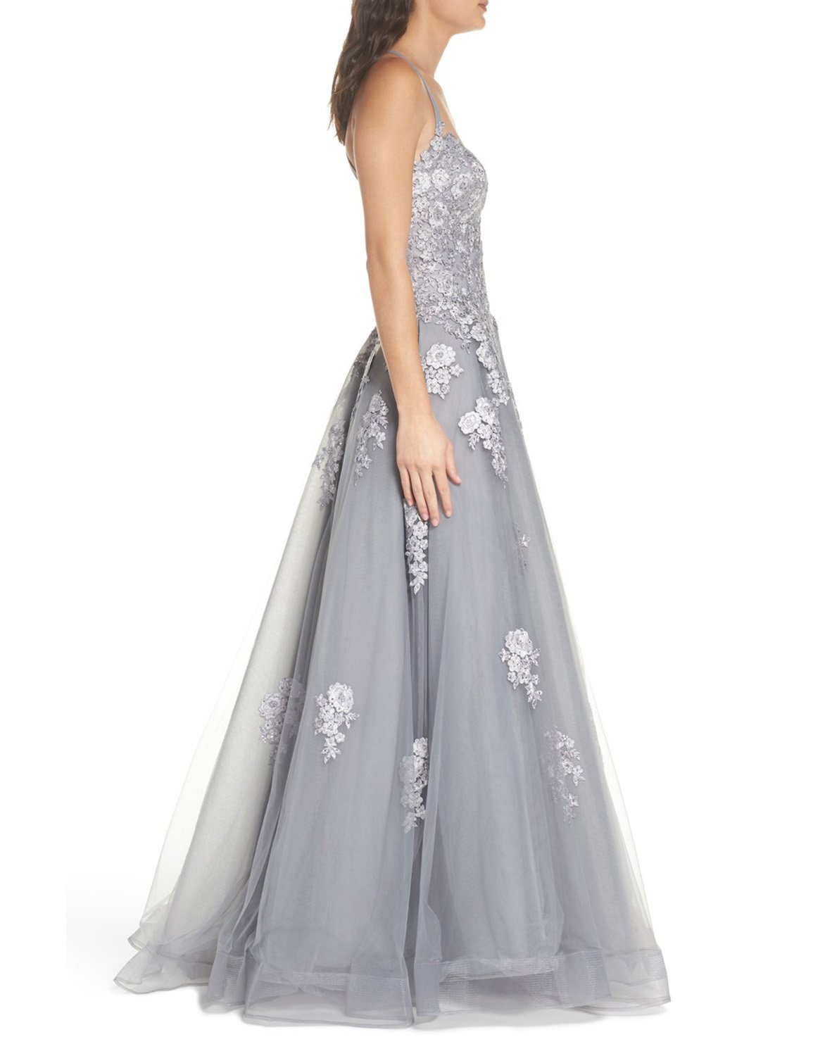 2018 Halter Prom Dresses for Girls - Appliqued Empire Waist Formal Party Gown PM282 | Perfect for Prom Night, Homecoming, Pageants & Special Occasions