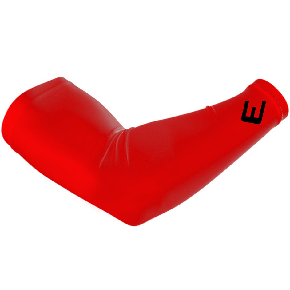 Red Arm Sleeve for Sports & Workout - Compression Support for Basketball, Tennis & Gym Training