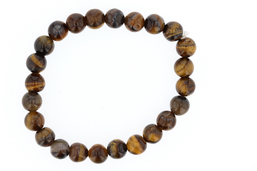 Tiger Eye Love Buddha Bracelet - Elastic Rope Chain Lava Stone Beaded Bracelet for Women & Men - Spiritual Healing Jewelry for Meditation, Yoga & Positive Energy