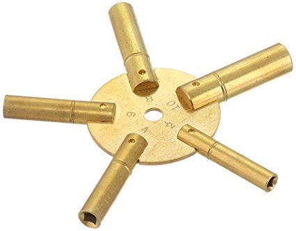 Clock Winding Key - 5 Prong Even Numbers (5024) for Antique & Vintage Clocks - Perfect for Repairing, Maintaining, and Collecting Timepieces