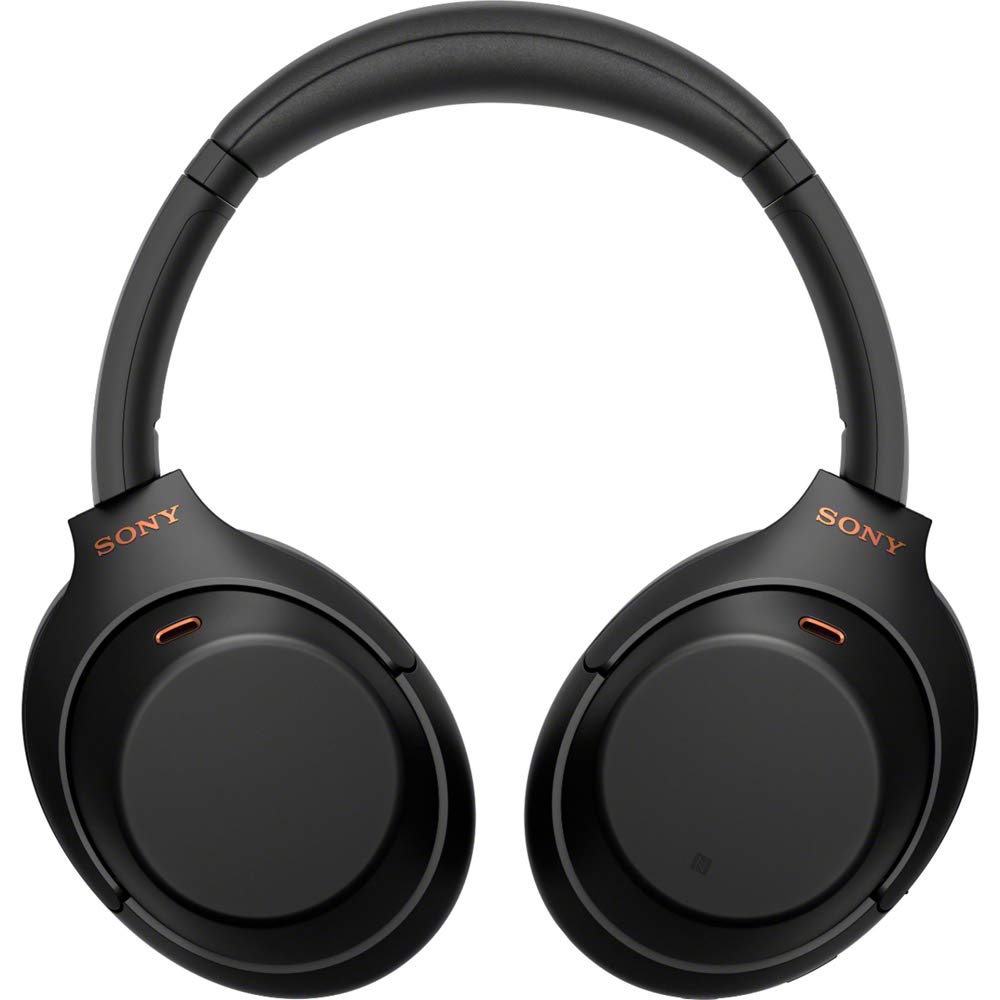 Sony WH-1000XM4 Wireless Noise Cancelling Over-Ear Headphones with Mic, Alexa Voice Control & 30-Hour Battery - Perfect for Travel, Workouts & Home Office (Black) - Includes Case, Portable Charger & Gym Bag