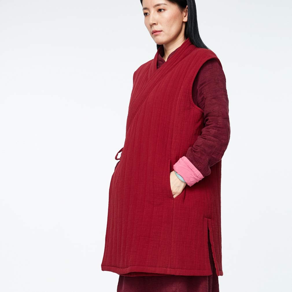 ZanYing Traditional Cotton Vest for Women & Men - Winter Zen Buddhist Meditation Vest - Perfect for Yoga, Meditation, and Spiritual Retreats