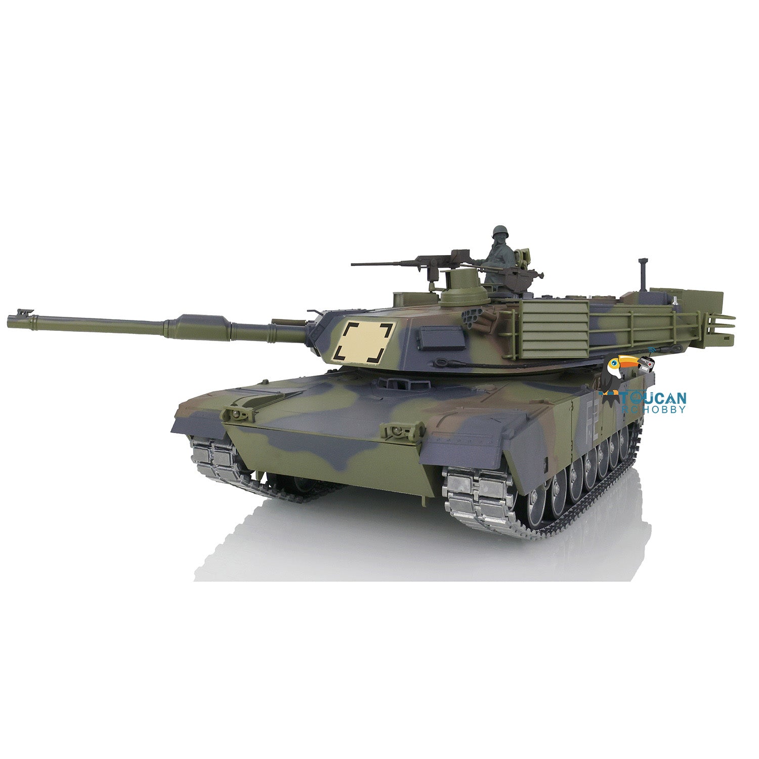 Heng Long 1/16 Scale RTR RC Tank - M1A2 Abrams Full Metal Painted Chassis with TK16 Mainboard, IR Battle System, Smoke & Sound Effects, 360° Rotating Turret - Perfect for Military Enthusiasts & RC Hobbyists (Model 3918)
