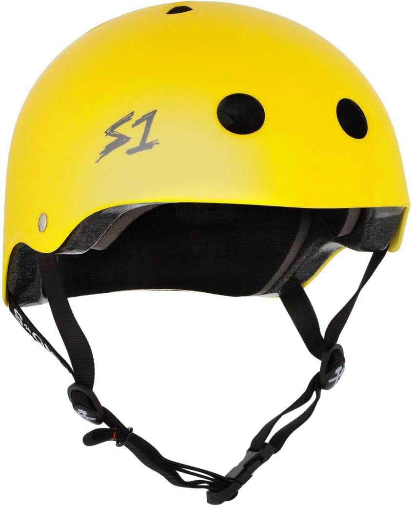 S1 Lifer Helmet - Yellow Matte Full Face Skateboard & Bike Helmet for Adults - Lightweight Safety Gear for Skateboarding, BMX, Scooter & Cycling