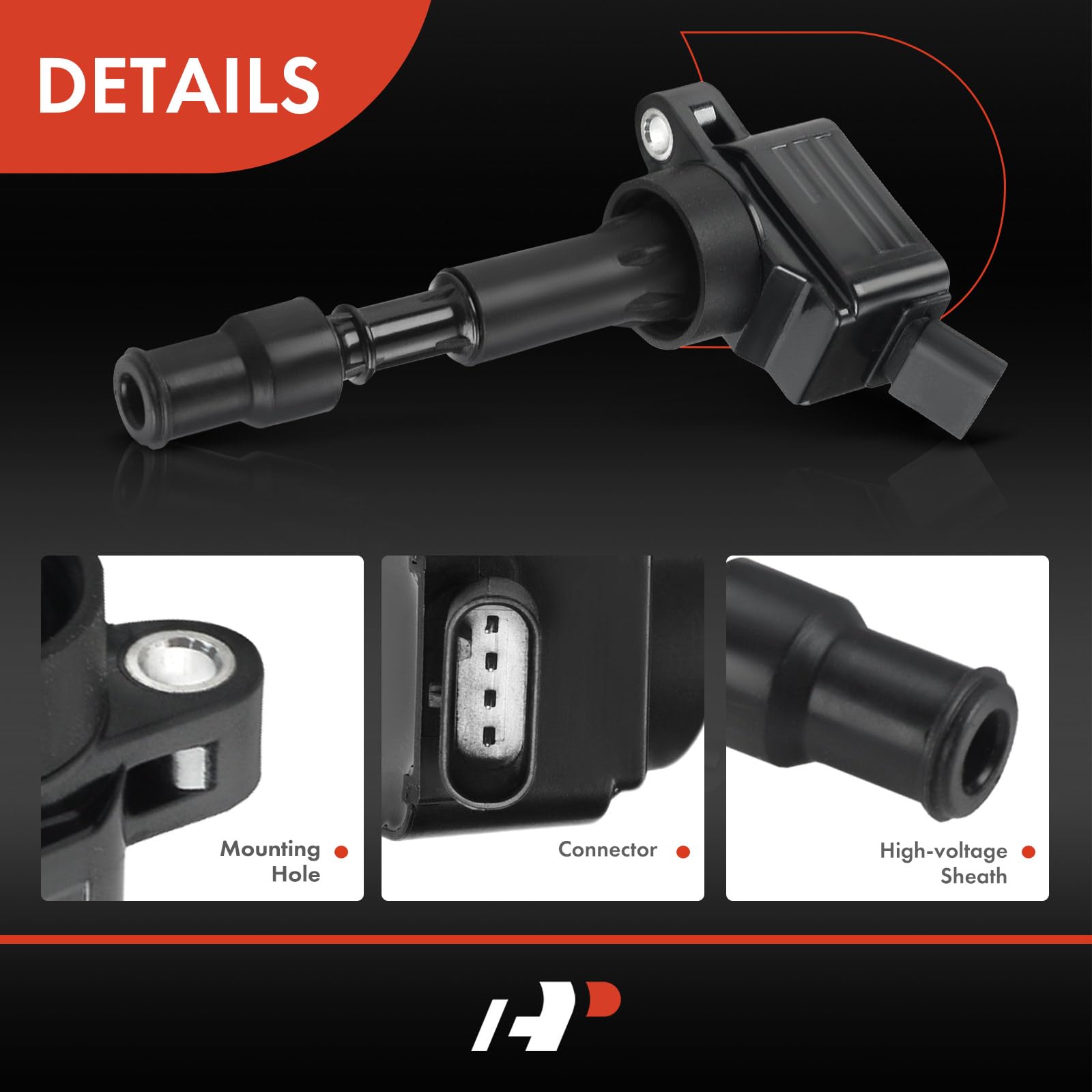 High Performance Ignition Coil Replacement for Hyundai & Kia 2.0L L4 Engine - Fits Elantra 2015-2020, Sonata 2016-2019, Veloster 2019-2021, Forte 2017-2023, Optima 2017-2020, Soul 2020-2024 - Improves Engine Power & Fuel Efficiency for Smooth Driving
