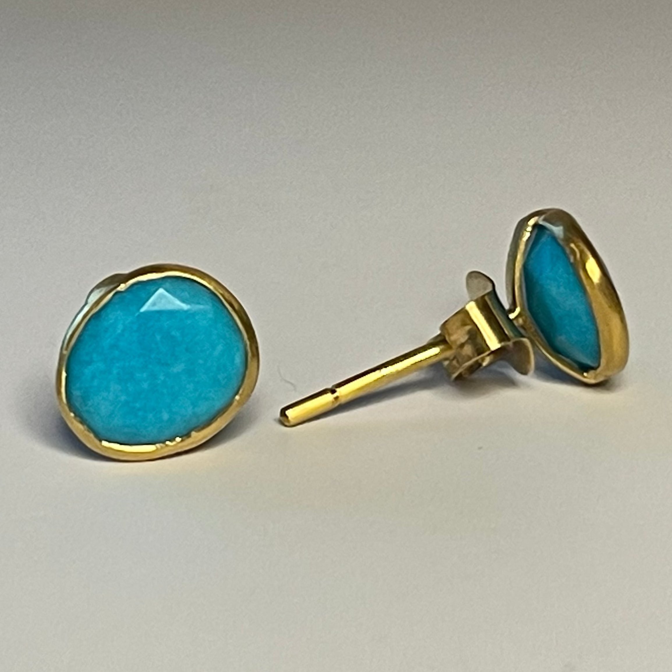 Turquoise Classic Stud Earrings for Women – Genuine Stone Dainty Jewelry Gift for Her | Perfect for Casual Wear, Parties & Special Occasions