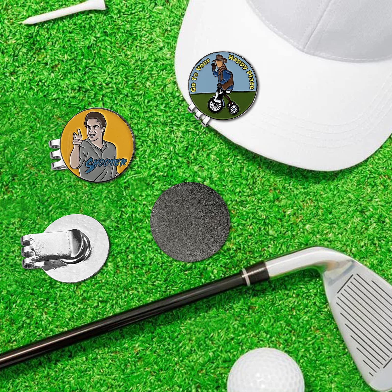 Magnetic Golf Ball Marker & Hat Clip - Funny Golf Accessories for Men & Women - Perfect Golf Gifts for Golf Lovers - Ideal for Golf Course, Driving Range & Tournament Play
