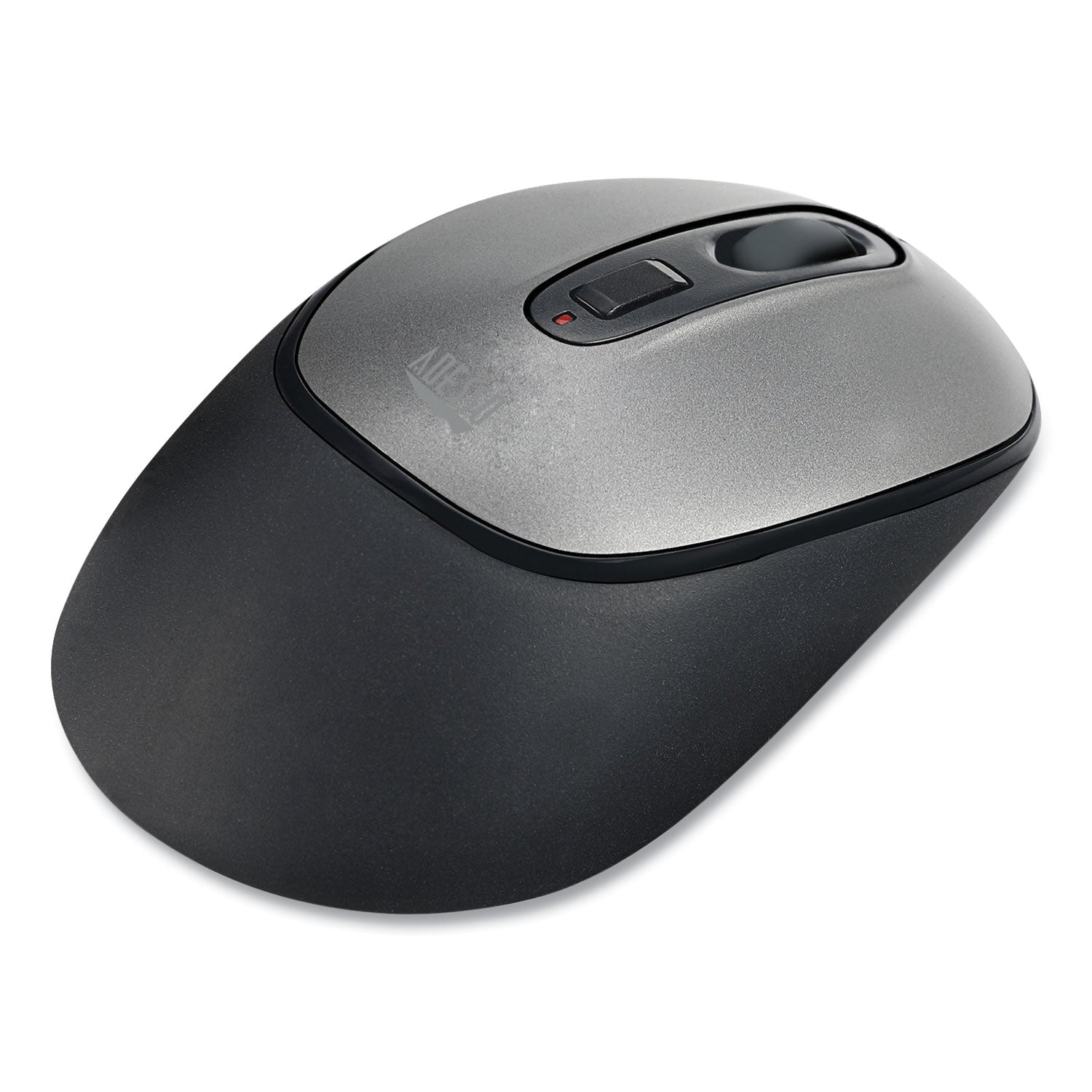 Adesso Imouse A10 Antimicrobial Wireless Mouse - 2.4Ghz, 30ft Range, Ambidextrous Design (Black/Silver) | Perfect for Office, Gaming & Home Use