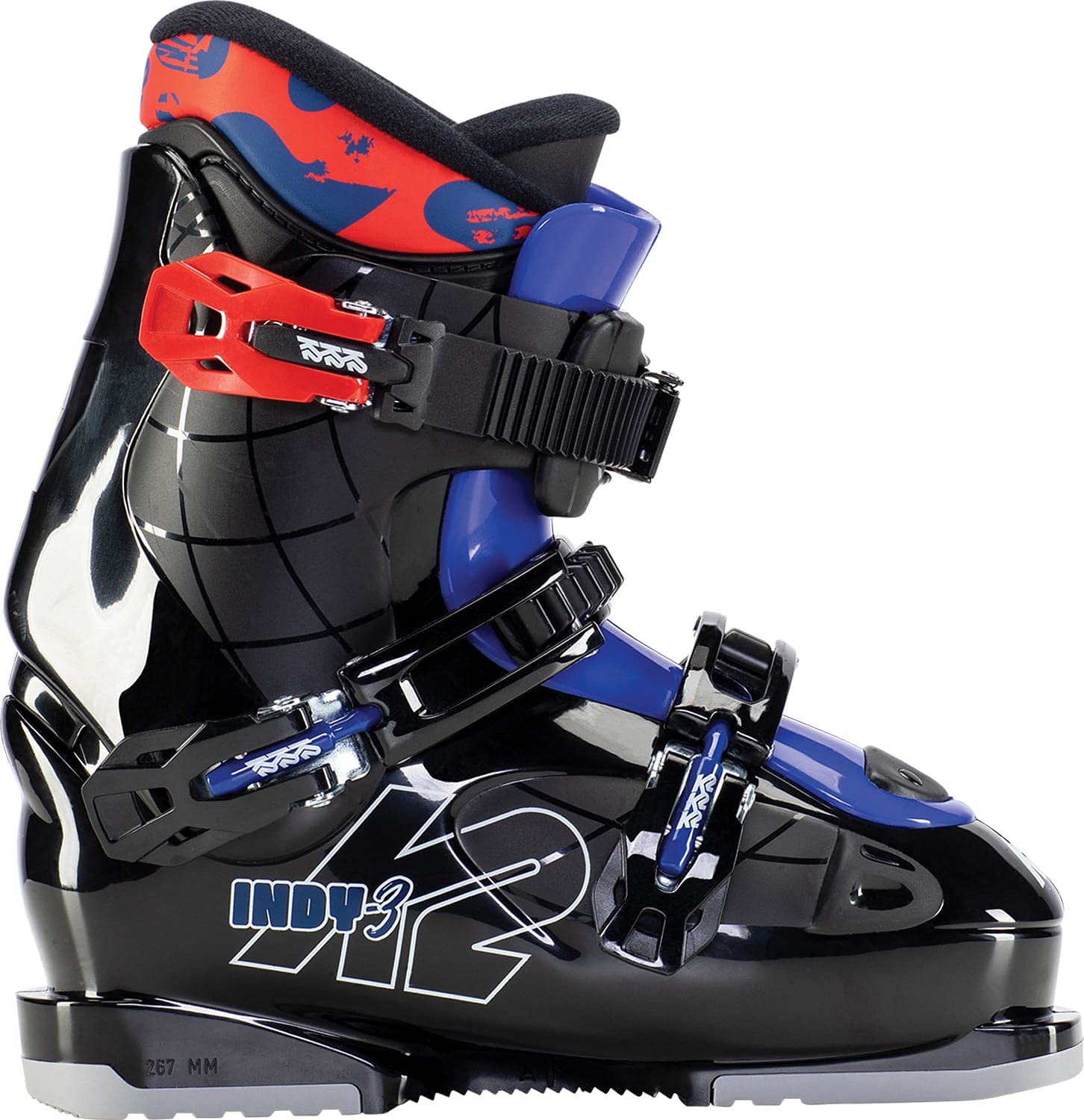 K2 Indy 3 Kids Ski Boots - Lightweight Comfortable Ski Boots for Boys & Girls - Best for Snow Resorts, Ski Lessons & Winter Family Vacations | Ideal for Beginner Skiers & Outdoor Winter Activities