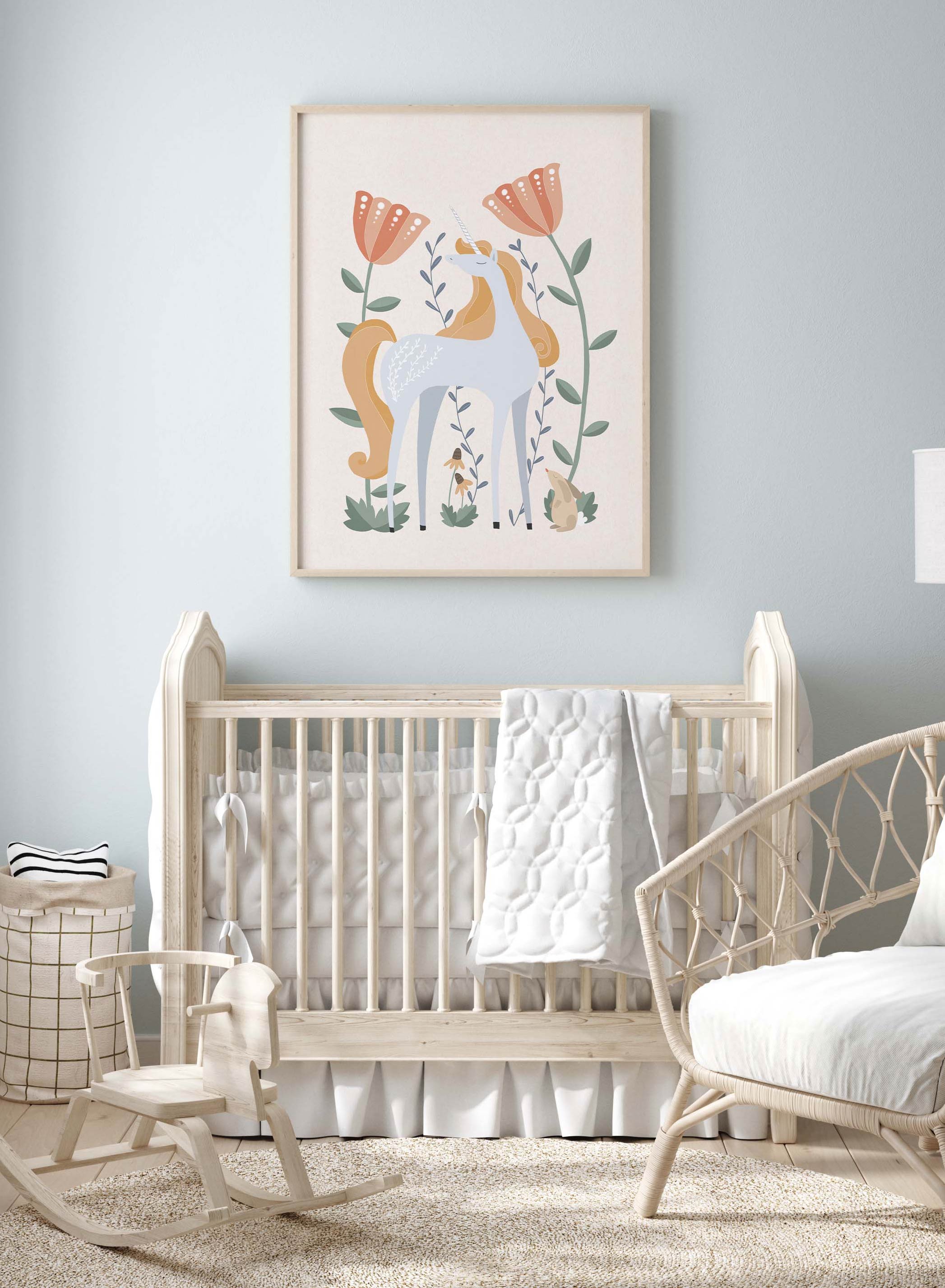 Whimsical Sassy Unicorn Wall Art Poster - Vibrant Fantasy Decor for Kids' Rooms, Playrooms & Teen Bedrooms