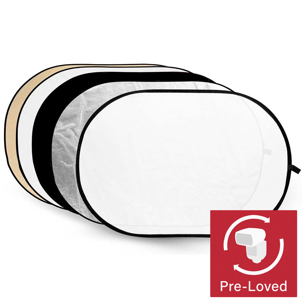 5-in-1 Oval Collapsible Multi Reflector - 100x150cm (39.3x59.0 inches) - Professional Photography Light Reflector for Studio, Portrait, and Outdoor Shooting