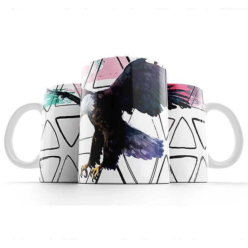 Hand-Painted Crow Art Coffee Mug - 12oz Ceramic Cup for Tea & Coffee - Perfect for Home, Office & Gifts - Unique Gothic & Nature-Themed Drinkware