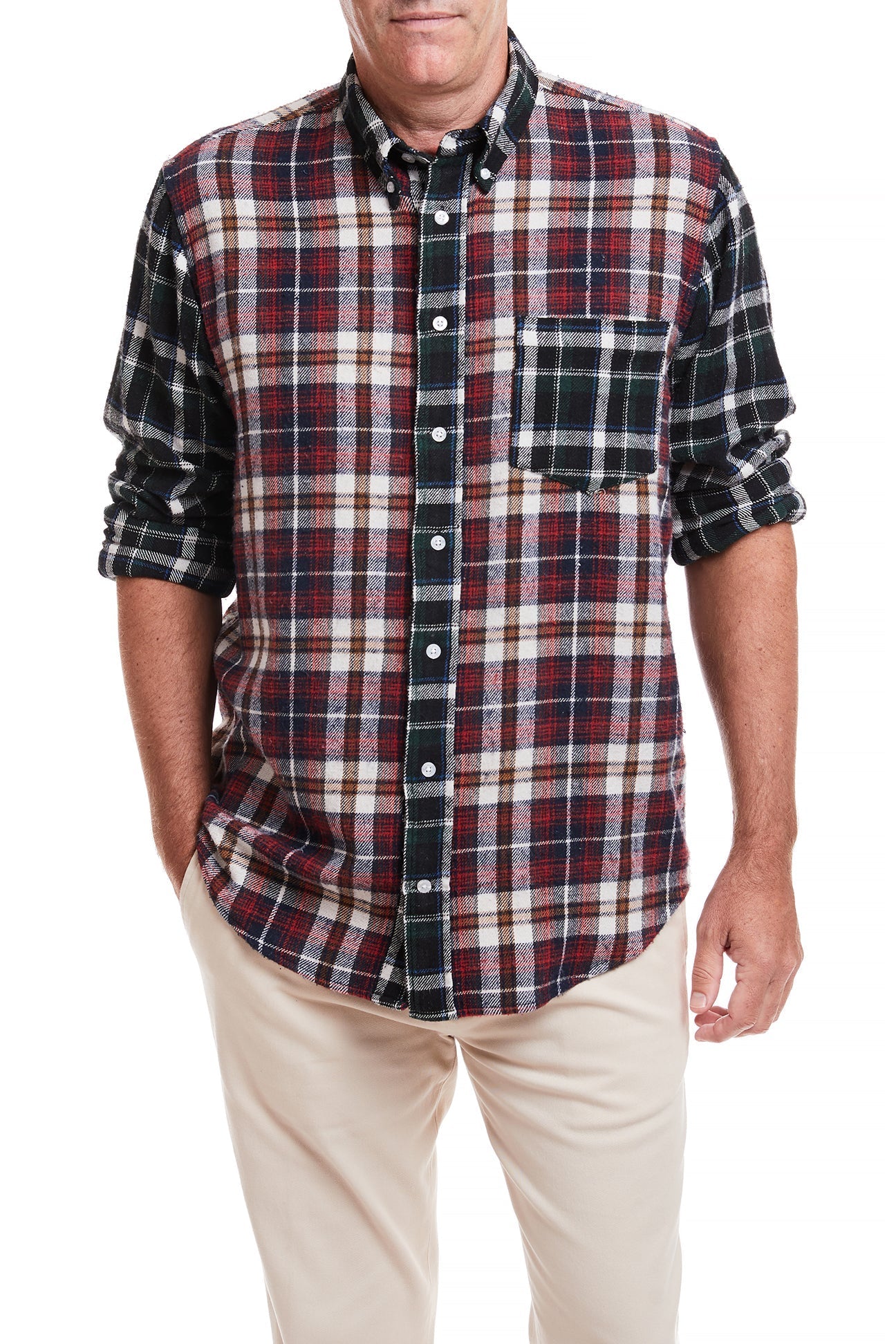 Chase Plaid Flannel Shirt for Men - Soft & Comfortable Button Down Shirt - Perfect for Casual Wear, Outdoor Activities & Layering in Fall & Winter