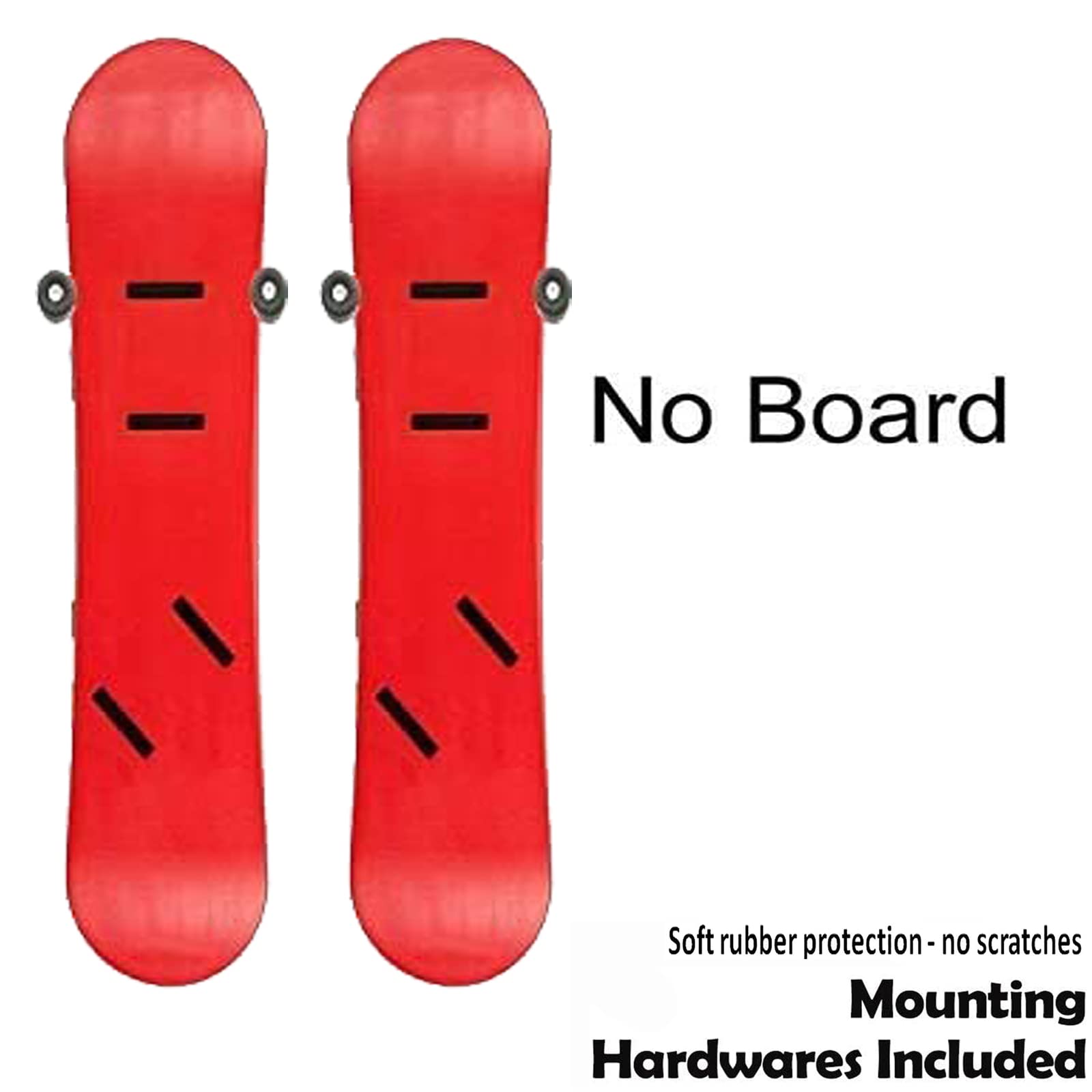 Best Ski & Snowboard Wall Mount Rack - Invisible Floating Hanger Holds 2 Boards - Space Saving Storage Organizer with Screws & Washers Included - Perfect for Garage, Basement & Winter Sports Gear Protection