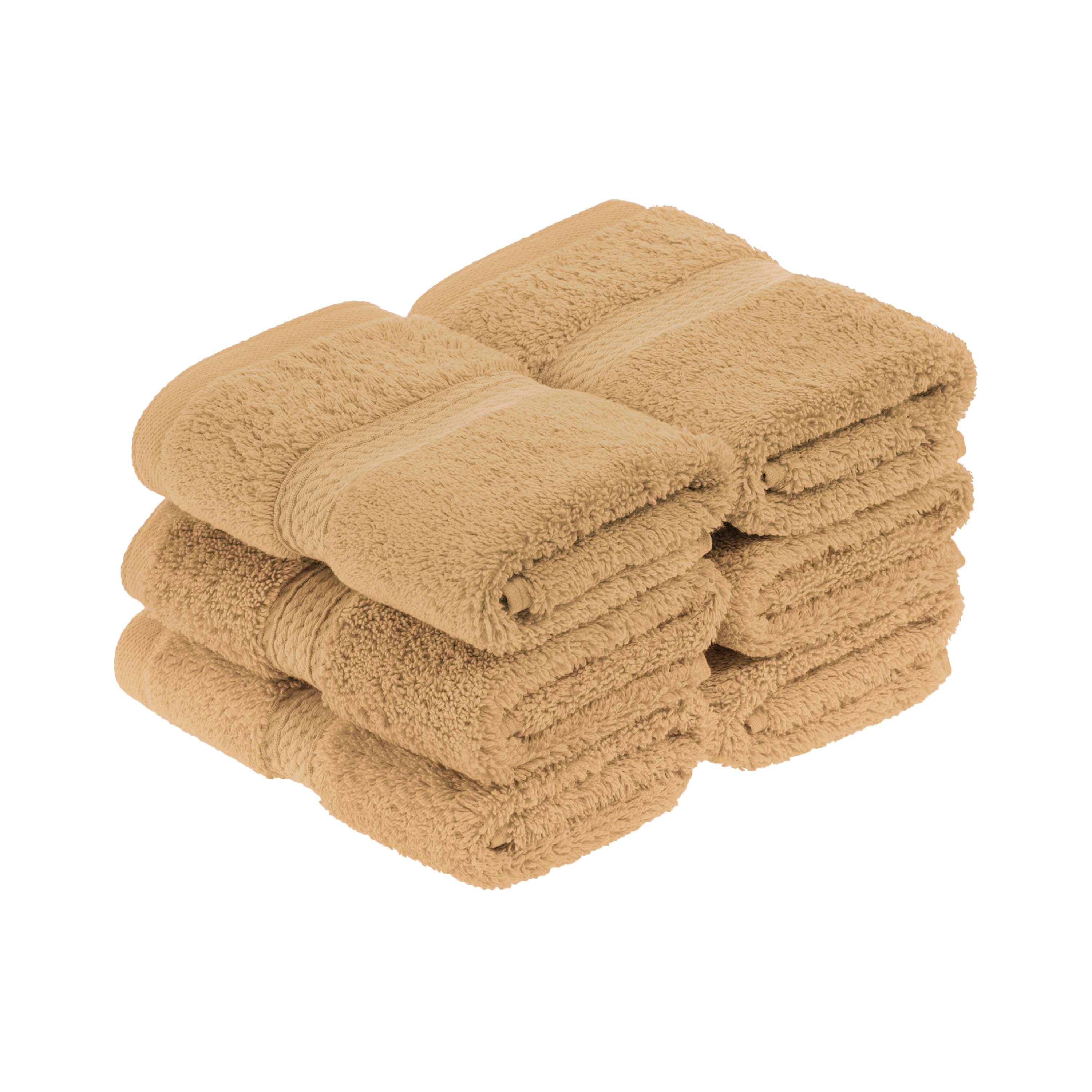 Premium 100% Egyptian Cotton Plush Heavyweight Luxury Bath Towel Set of 6 - Ultra Soft & Absorbent for Spa, Hotel & Home Use