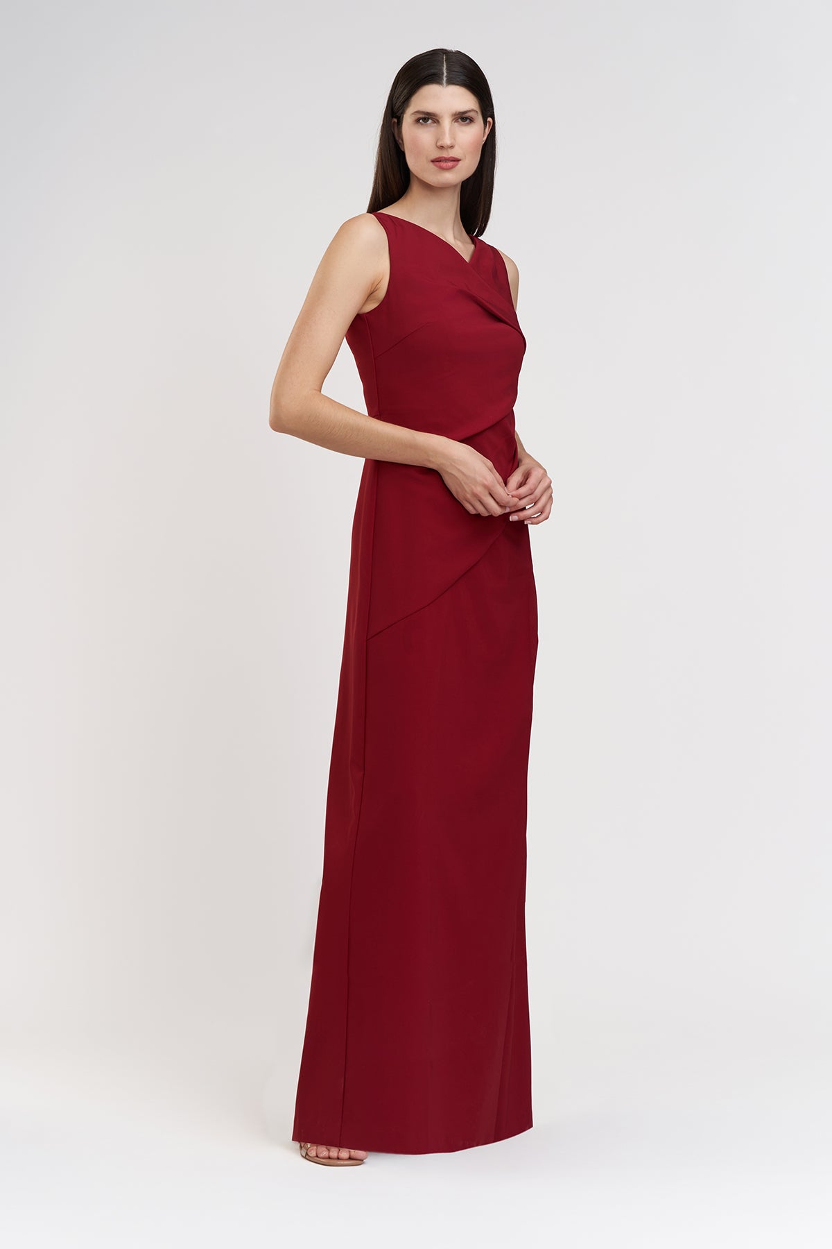 Nicolette Gown In Ruby Wine - Elegant Evening Dress for Women | Perfect for Weddings, Galas & Formal Events