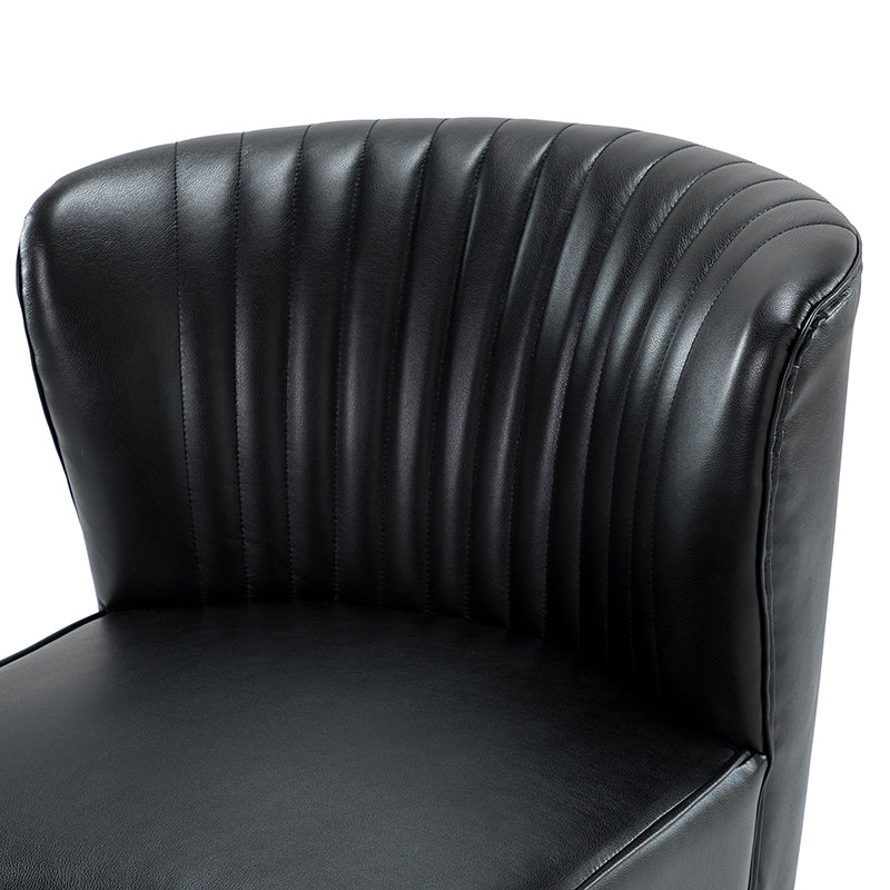 Annabella Vegan Leather Side Chair with Metal Base - Modern Dining & Office Accent Chair for Home & Workspace