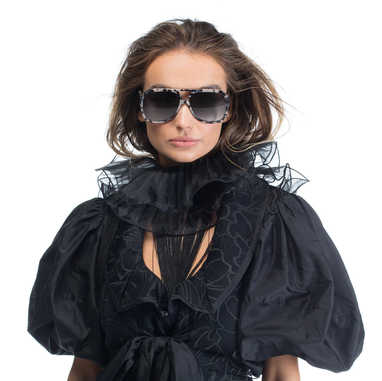 Ivory Tortoise Shell Sunglasses with Rose Gold Metal Trim & Black Gradient Lenses - Perfect for Outdoor Activities, Beach Vacations, and Fashion Accessories
