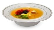 Premium 12 oz. Gold Splendor Bone China Soup Bowls - Fineline Settings FL-512-BO (Set of 150) - Elegant Dining, Restaurant Serveware, Catering & Home Entertaining