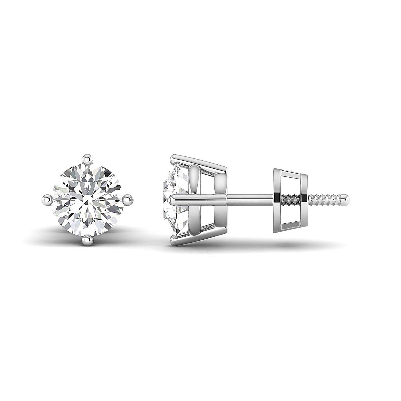 0.3-4 Carat Real Moissanite Stud Earrings for Women - Sterling Silver & Gold Round Brilliant (FG/VVS) | Valentine's Day Gifts, Anniversary Jewelry, Wedding Present | Perfect for Everyday Wear, Date Nights & Special Occasions