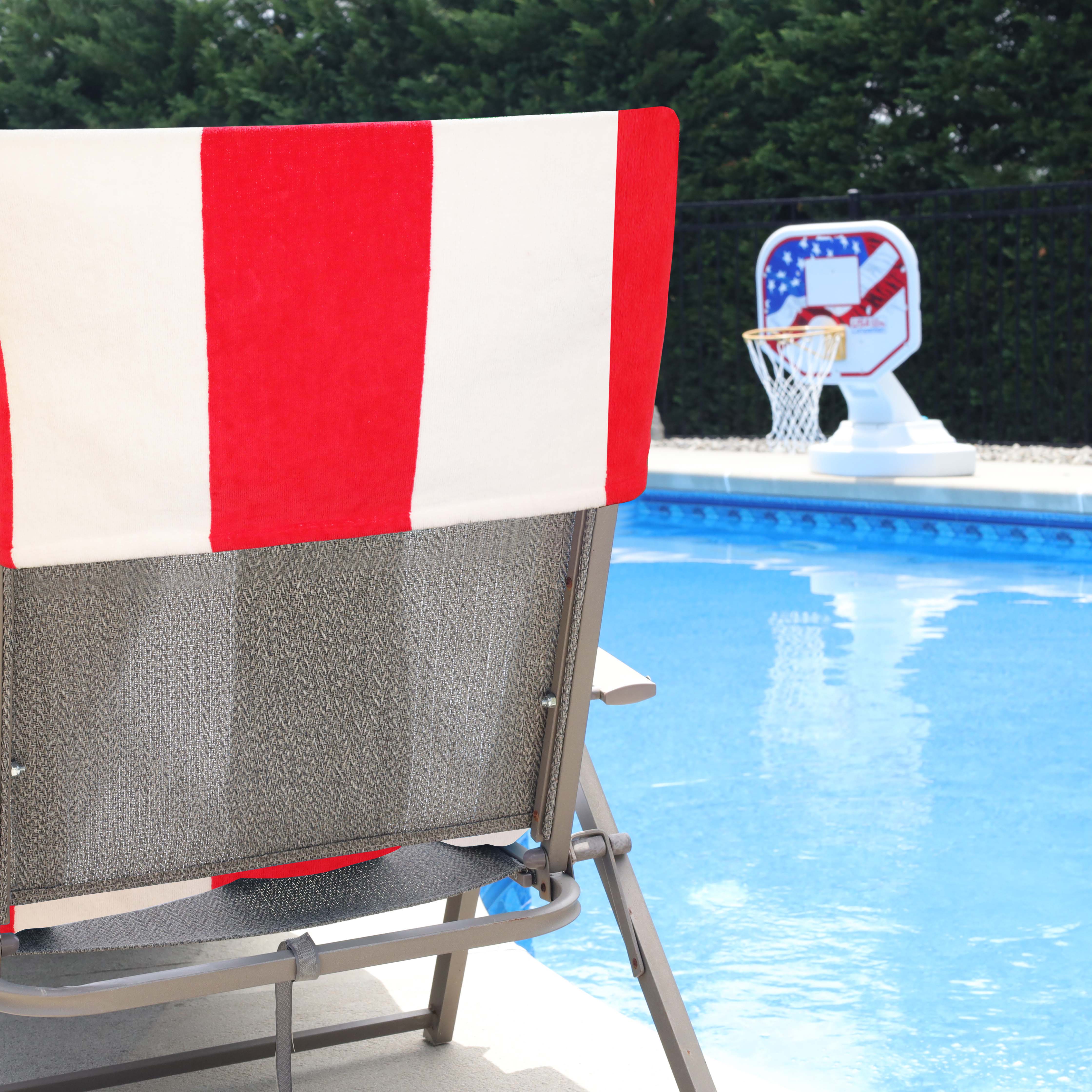 Premium Cabana Striped Cotton Beach Towel & Chaise Lounge Cover - Soft, Absorbent, UV Protection - Perfect for Poolside, Beach Vacations & Outdoor Relaxation