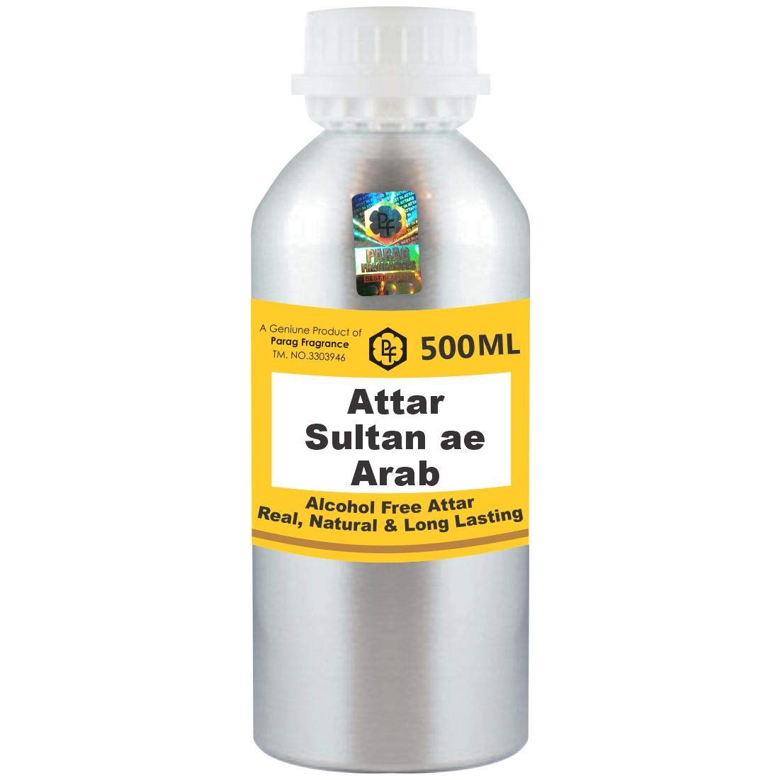 Premium Parag Fragrances Attar Sultan Arab Attar 500ml - Alcohol-Free Long-Lasting Perfume Oil for Men & Women | Islamic Religious Use | Luxury Itra Scent | Perfect for Daily Wear, Special Occasions & Spiritual Ceremonies
