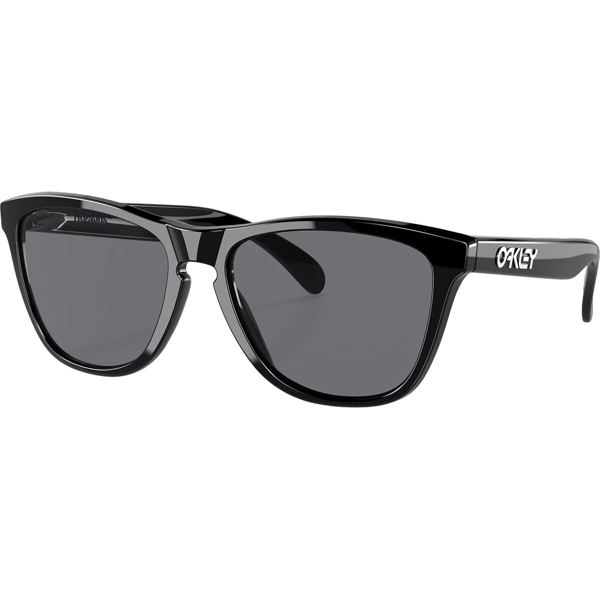 Oakley Frogskins Sunglasses - Polished Black/Grey Polarized Lenses - UV Protection for Men & Women - Perfect for Running, Driving & Outdoor Activities