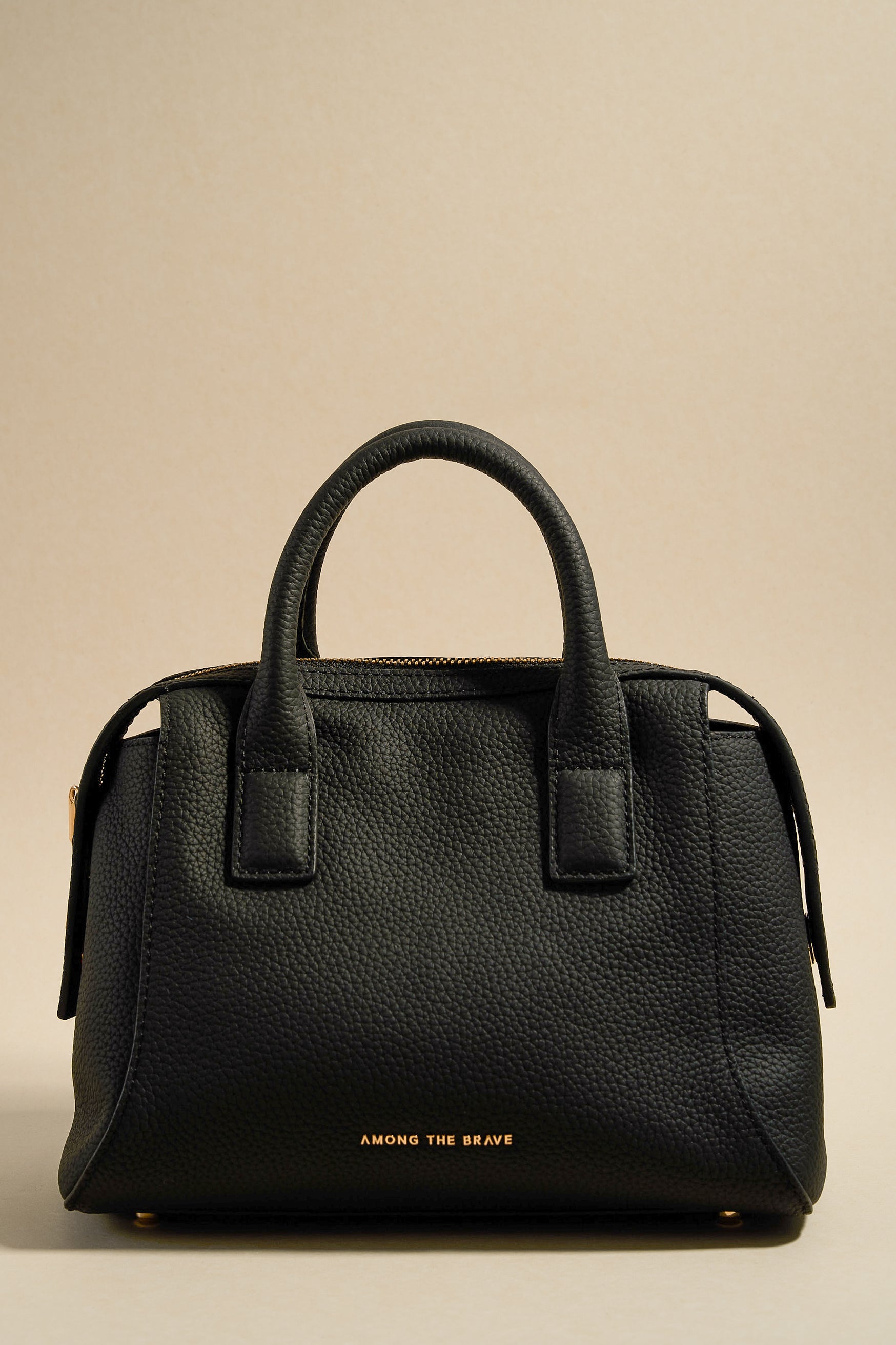 Amalfi Black Leather Double Handle Shoulder Bag for Women - Stylish Handbag for Work, Travel & Everyday Use