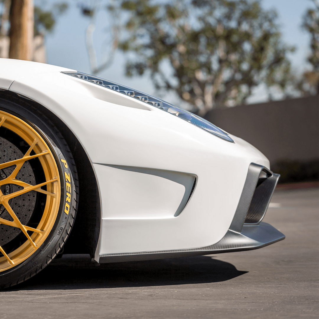 Ferrari 458 Italia VX Carbon Fiber Front Bumper with Front Spoiler - High-Performance Upgrade for Racing & Street Use