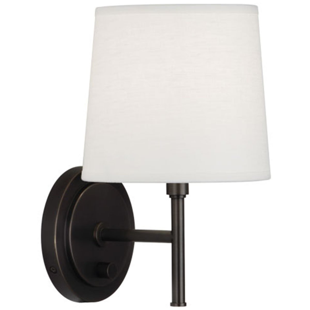 Robert Abbey Z349 Modern One Light Wall Sconce - Brushed Nickel Finish - Perfect for Bedroom, Hallway, or Living Room Lighting Decor