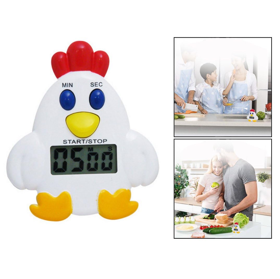 OFKPO Digital Kitchen Timer - Cute Chicken Shape Countdown Alarm Clock for Cooking, Baking & More | Perfect for Home, Office & Classroom Use