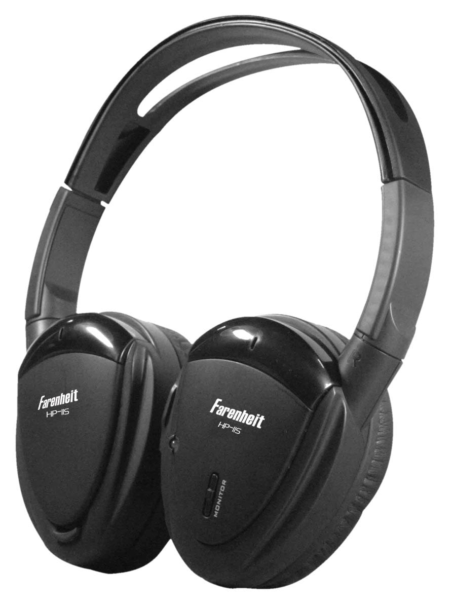 Farenheit HP12S Dual Channel Infrared Wireless Headphones with Foldable Design - Perfect for Gaming, Movies & Travel