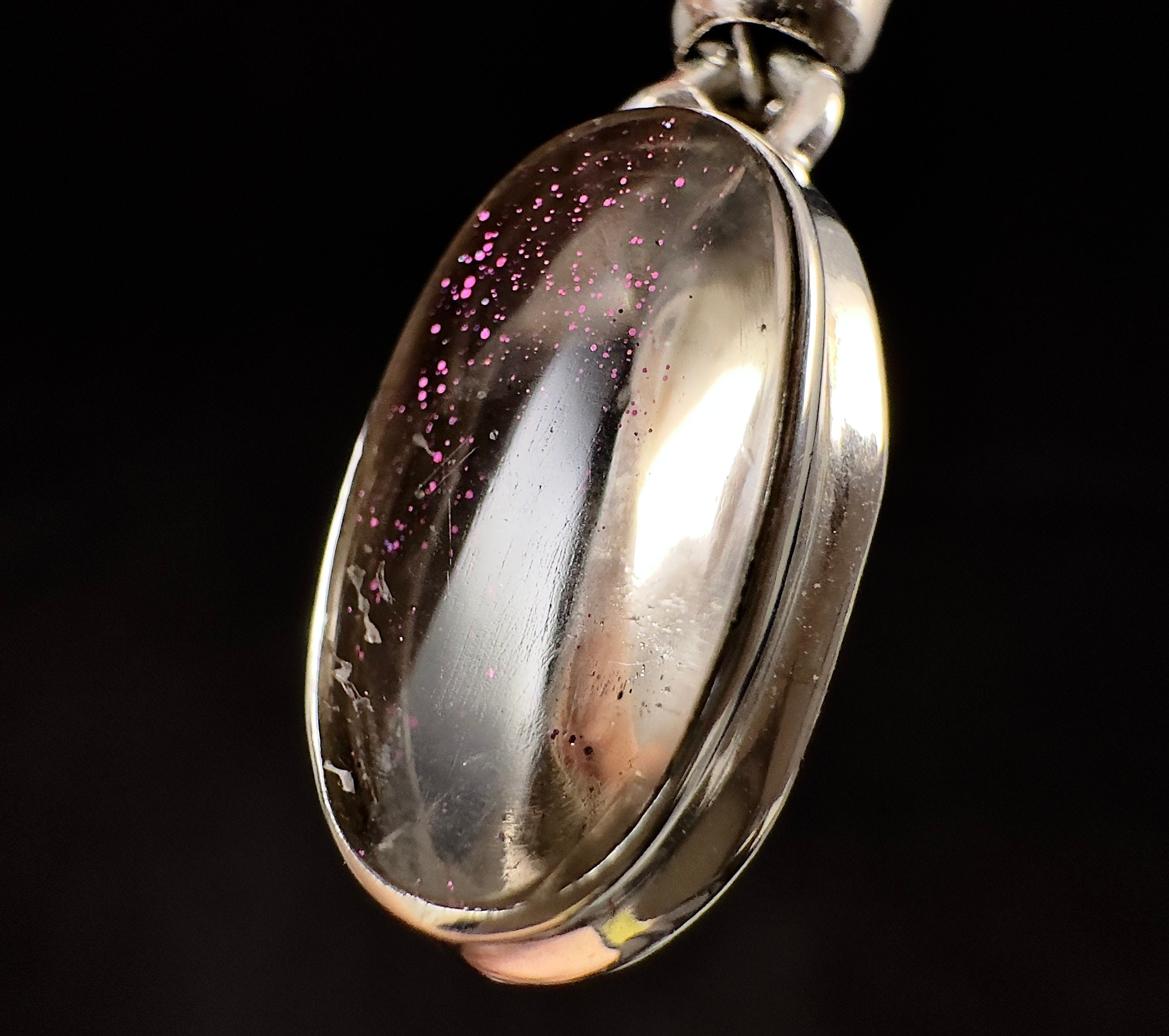 Handmade COVELLITE Pink Fire Quartz Crystal Pendant Necklace - Natural Healing Stones for Chakra Balancing & Energy Work | Perfect for Meditation, Yoga & Spiritual Gifts