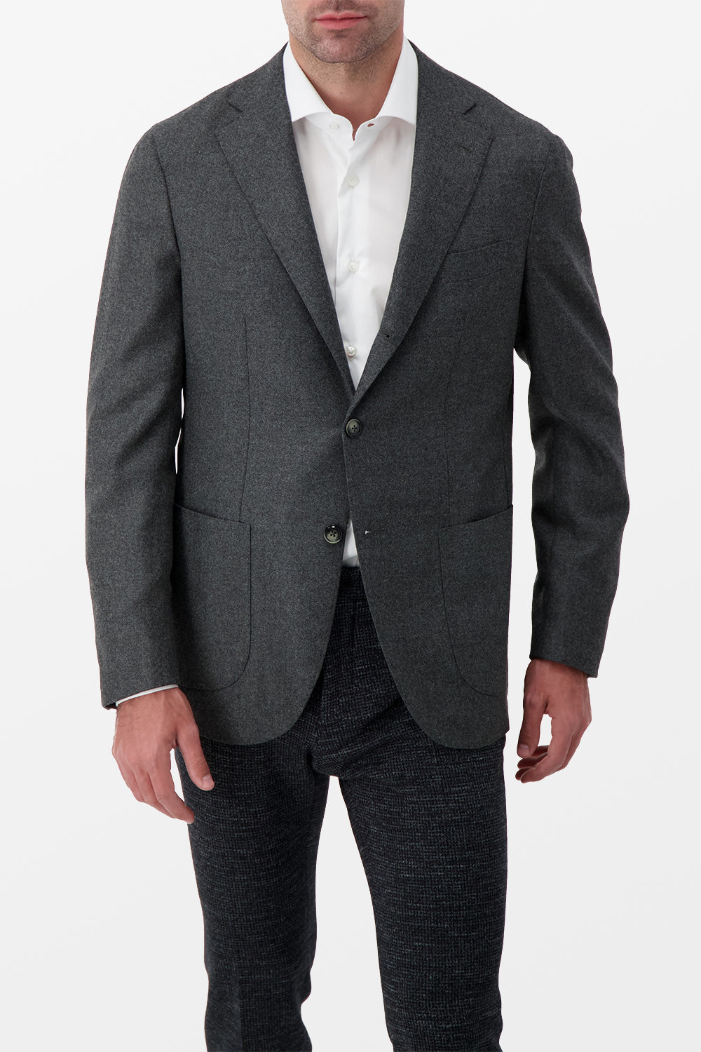 Barba Napoli Grey Jimmy Blazer for Men | Premium Slim Fit Business Suit Jacket | Formal Office Wear & Wedding Attire