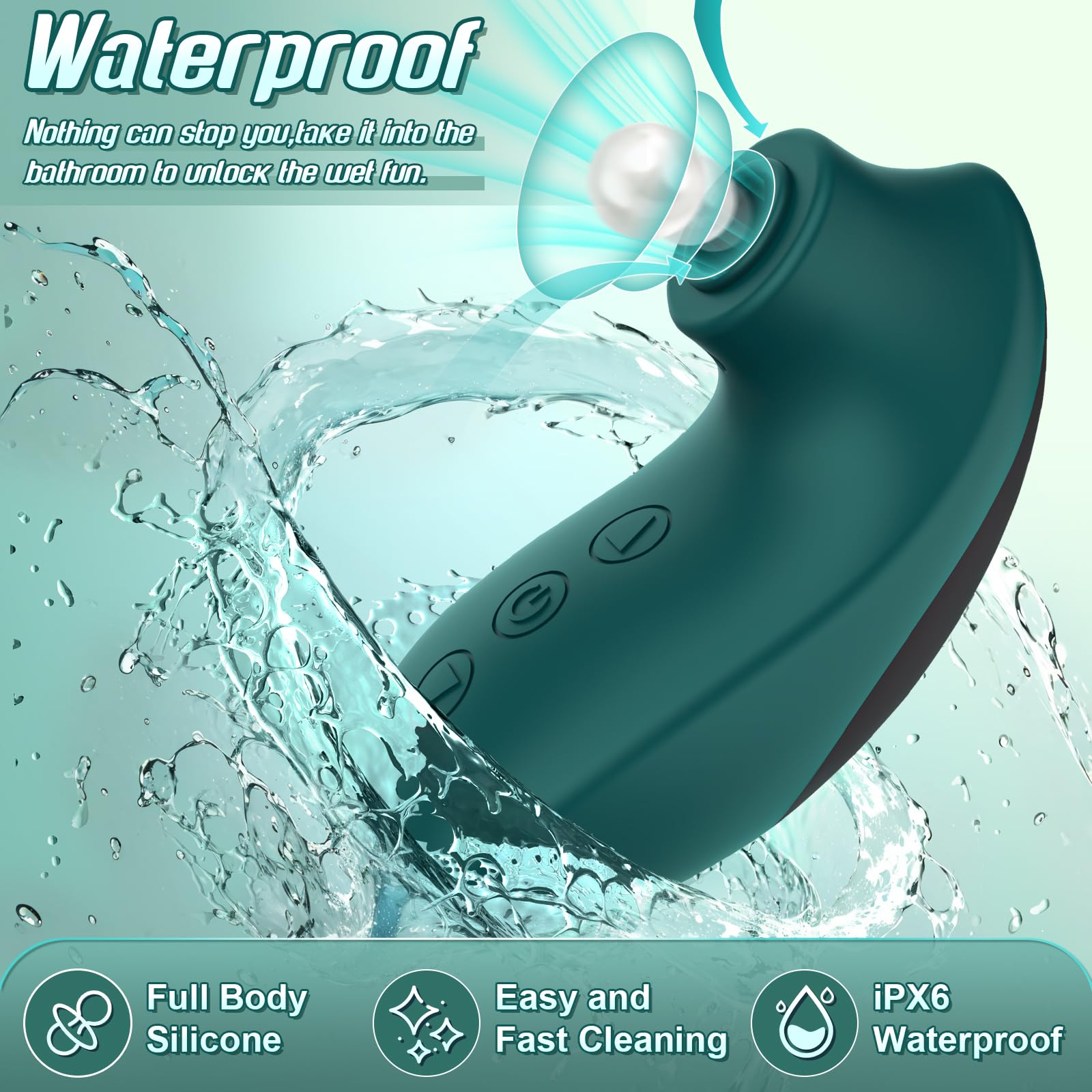 Premium Remote Control Vibrator for Women - 9 Powerful Suction & Vibration Modes, Ultra Quiet Clitoral Stimulator, Waterproof BDSM Sex Toy for Couples Play, Solo Pleasure & Sensual Exploration