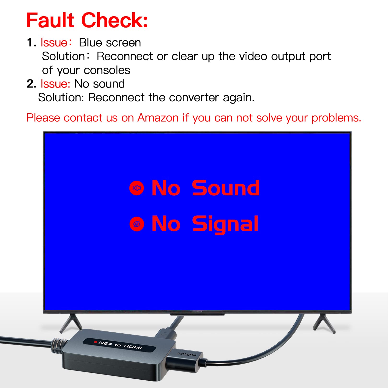 N64 to HDMI Converter with 4:3 & 16:9 Ratio Switch - Nintendo 64/SNES/NGC Compatible HDMI Adapter Cable for Classic Gaming on Modern TVs