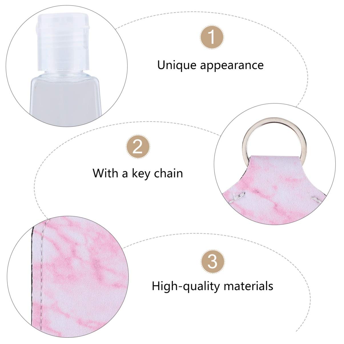 Cabilock Leak-Proof Silicone Travel Shampoo Bottles - 3 Pack Mini Refillable Containers for Toiletries, Cosmetics & Liquids | Perfect for Airplane Carry-On, Gym, Camping & Vacation