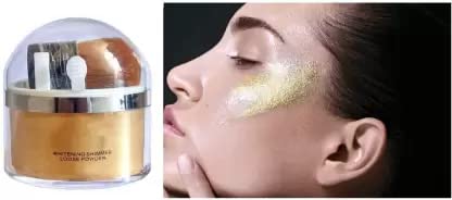 AGLEY Golden Highlighter for Face & Body - Shimmer Makeup & Glow Enhancer for Cheekbones, Collarbones - Perfect for Parties, Photos & Special Occasions