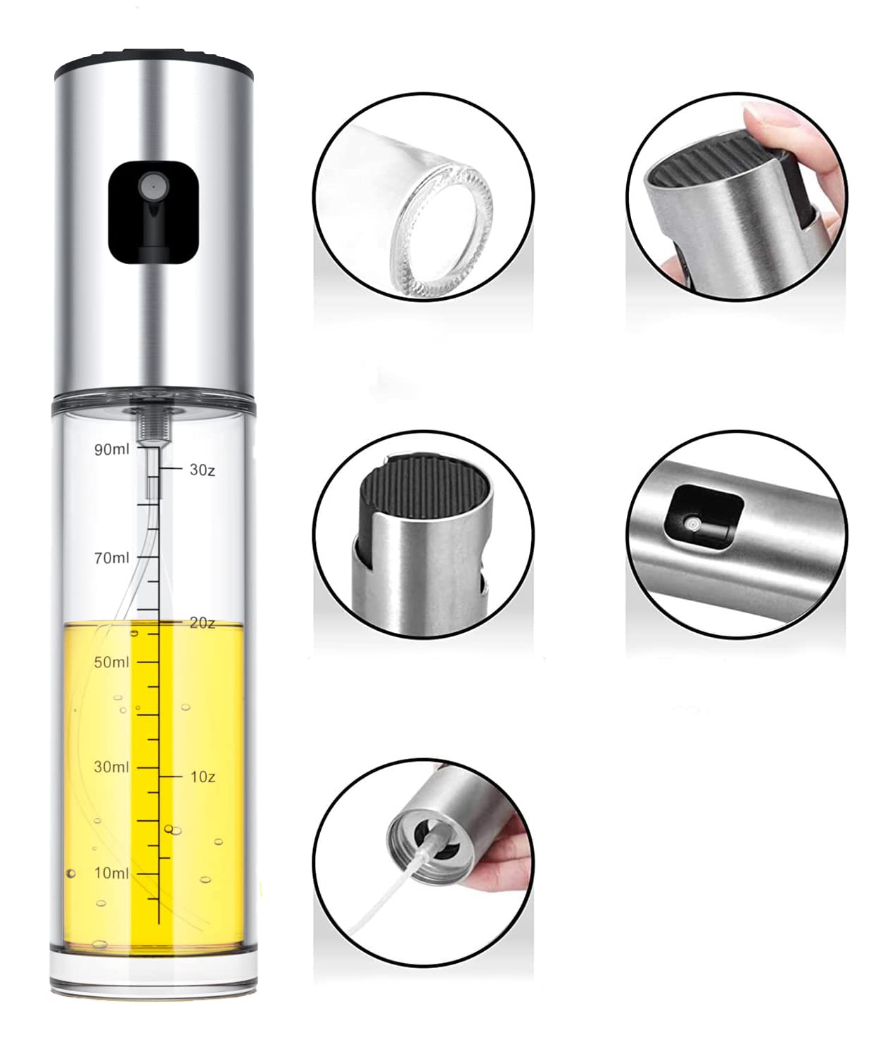 Best 100ml Olive Oil Sprayer for Cooking - Non-Aerosol Oil Spritzer for Air Fryer, Salad, BBQ & Roasting | Perfect for Healthy Cooking, Baking & Grilling at Home