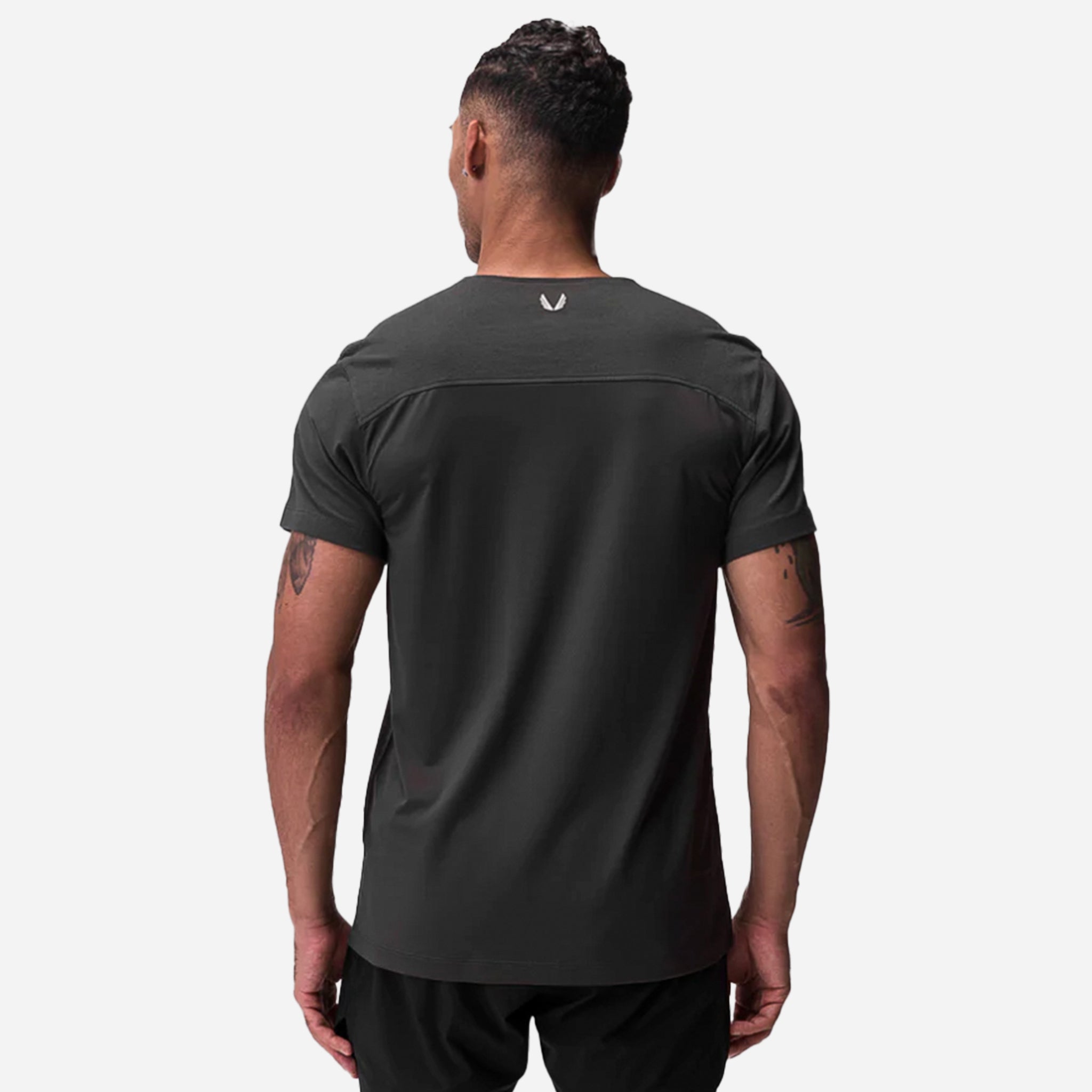 VESSEL x ASRV CottonPlus Standard Mesh Back Tee - Breathable Performance Shirt for Running, Gym & Outdoor Activities