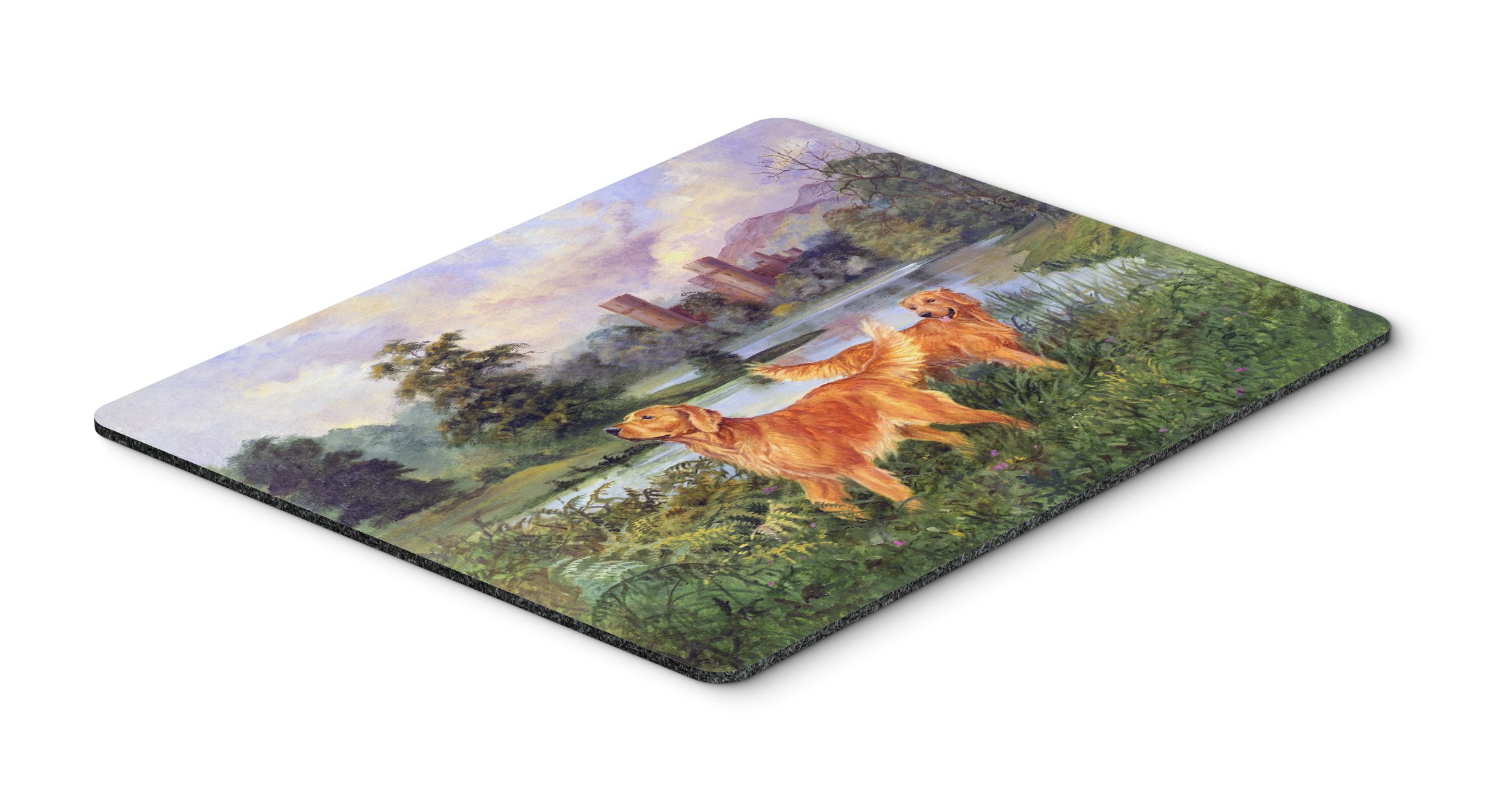 Golden Retrievers Mouse Pad & Trivet - Washable Large Desk Mat for Home Office, Gaming, Computers & Laptops | Non-Slip Heat Resistant Surface for Work & Kitchen Use