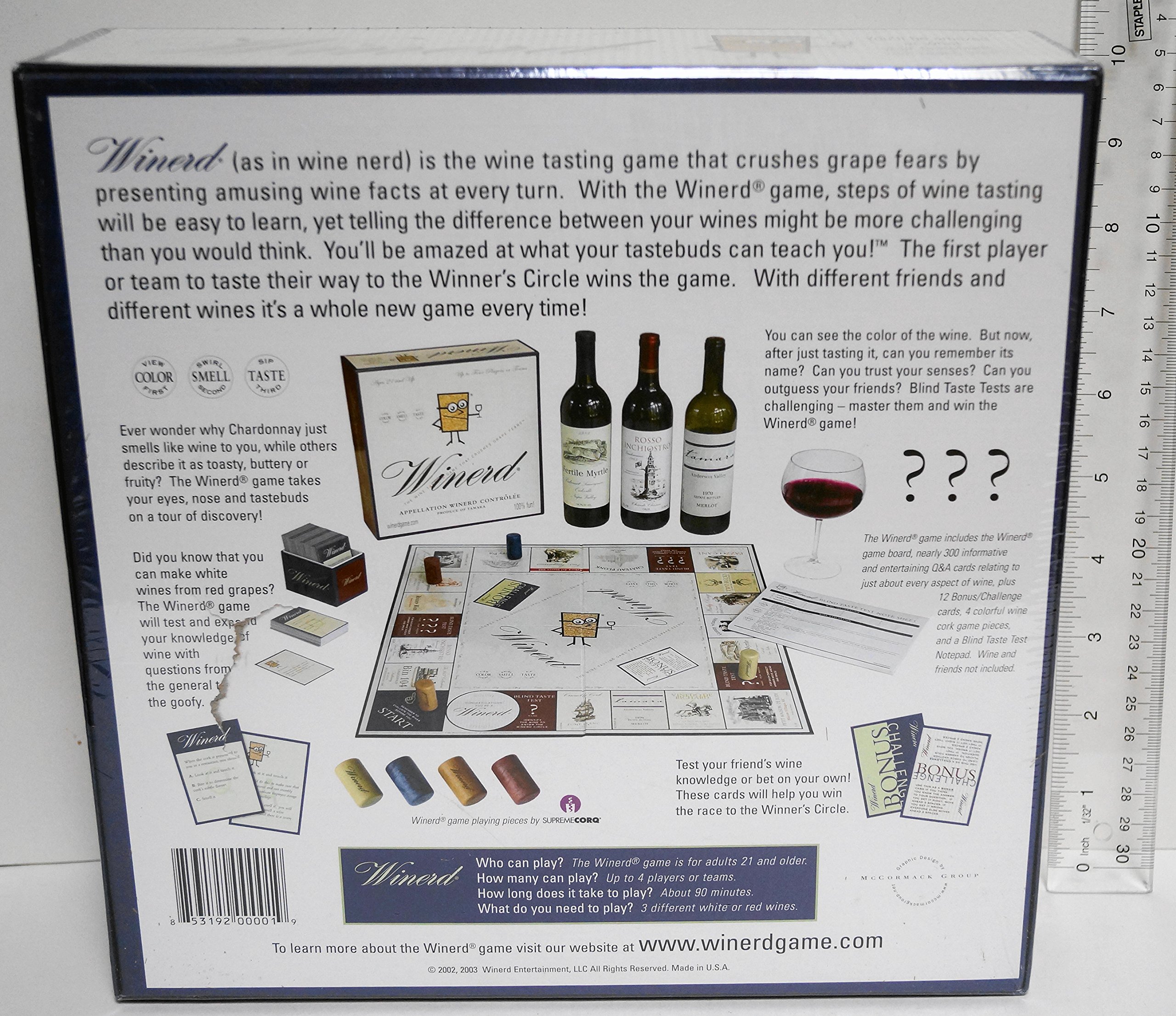 Winerd Wine Trivia and Blind Tasting Board Game for Adults - Fun Party Game for Wine Lovers, Perfect for Date Nights & Social Gatherings