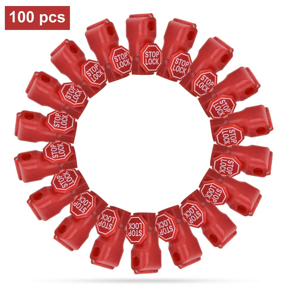 100Pcs Anti-Theft Hook Lock Fasteners - Secure Display Shelf Hooks for Retail Stores, Supermarkets & Shopping Malls - No Key Needed - Perfect for Electronics, Mobile Phones & Merchandise Security